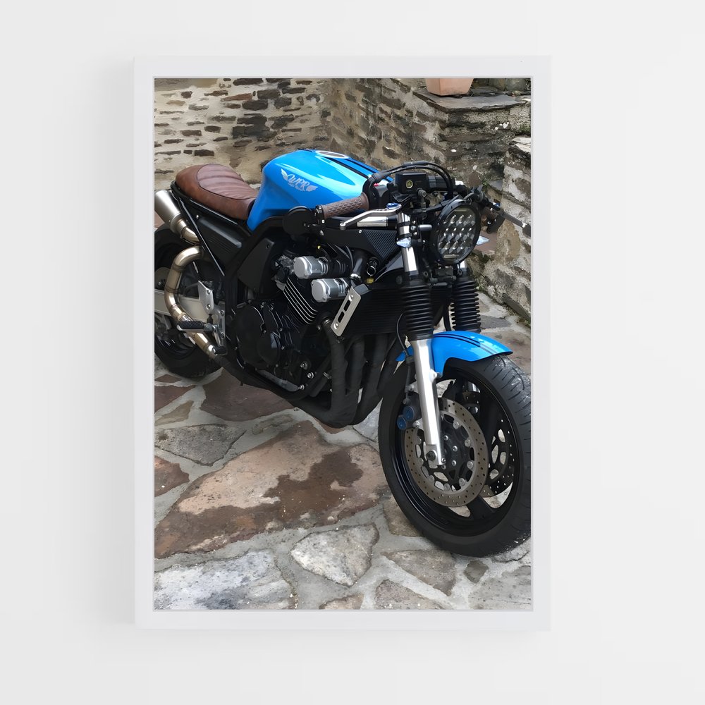 Poster Moto Bleu 600 – affiche Yamaha (vue 3)